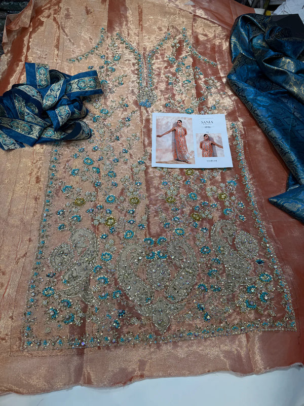 Saniya Maskatiya Shabnam 04 Rust 3Pc