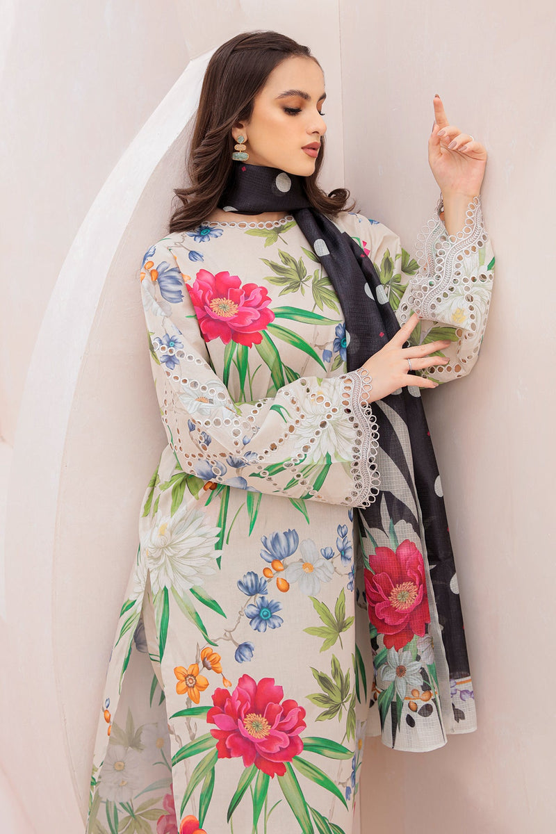 Baroque White Printed Lawn Collection Replica