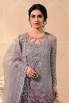 Maria B | Plum Tie N Die - Net Formal Collection Replica