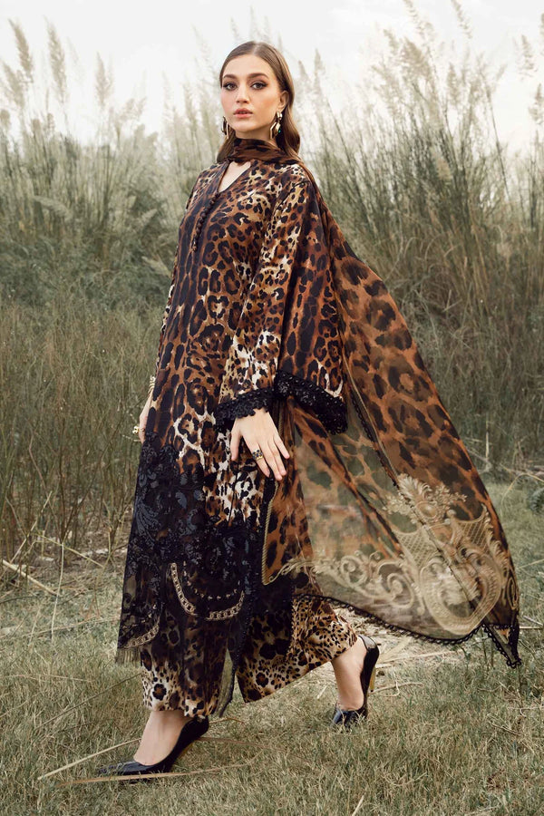 Maria B | Brown - Lawn & Chiffon Collection Replica