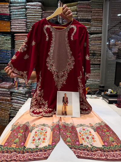 ETHNC KURTA SET 2PC E-319 SPICE