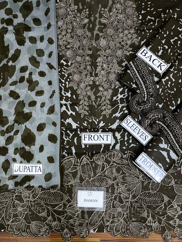 Maria B Brown Printed Lawn Collection Replica