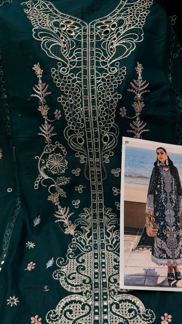 QALAMKAR LAWN ELIZA (Emerald Green)