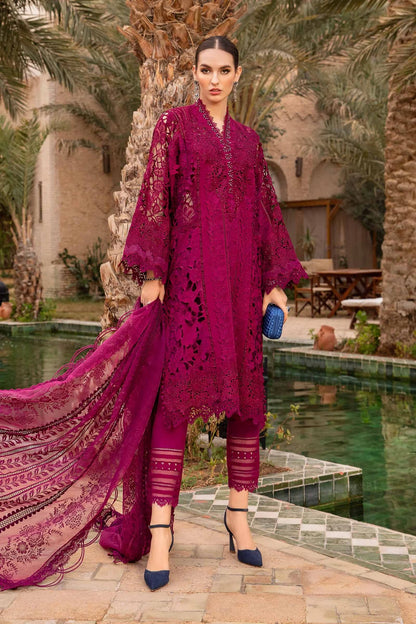 Maria B Maroon Luxury Lawn Collection Replica