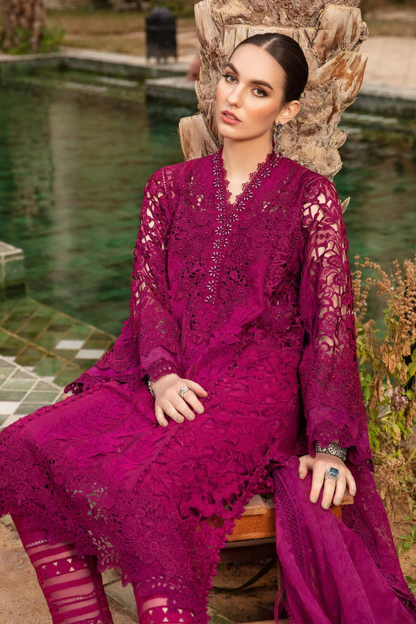 Maria B Dark Pink Luxury Lawn Collection Replica