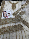 HARIS SHAKEEL TESSEL SILK IVORY GOLD