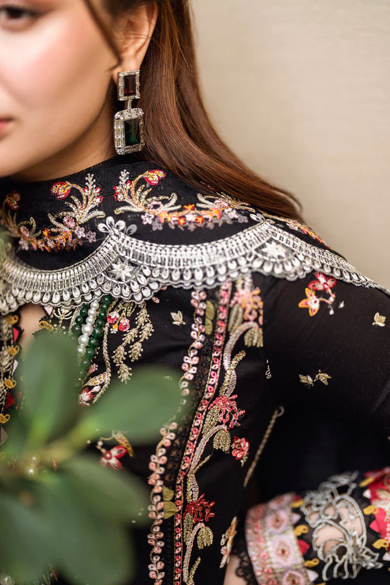 QALAMQAR LAWN FK-15 HANNAH BLACK