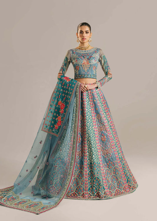 Akbar Aslam Sea Green Lehenga Bridal Collection Replica