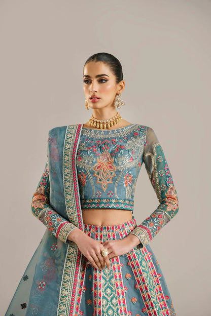 Akbar Aslam Sea Green Lehenga Bridal Collection Replica