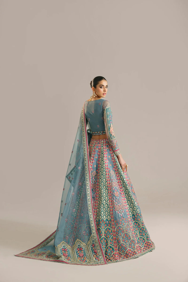 Akbar Aslam Sea Green Lehenga Bridal Collection Replica