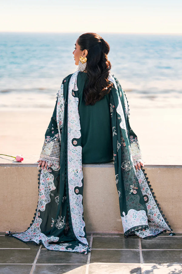Qalamkar | Dark Green - Lawn Cotton Collection Replica