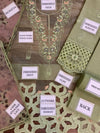 Mushq Green/Orange Organza Collection Replica