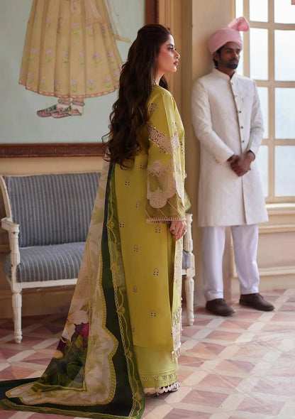 Elaf Yellow Chikankari Lawn Collection Replica