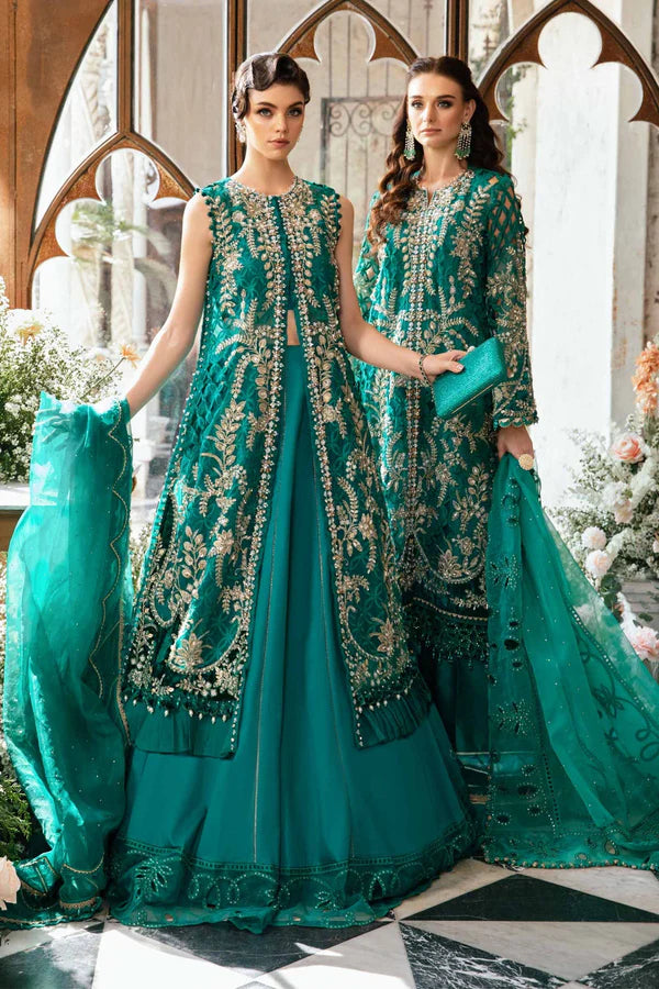 Maria B Sea Green Organza Formal Collection Replica