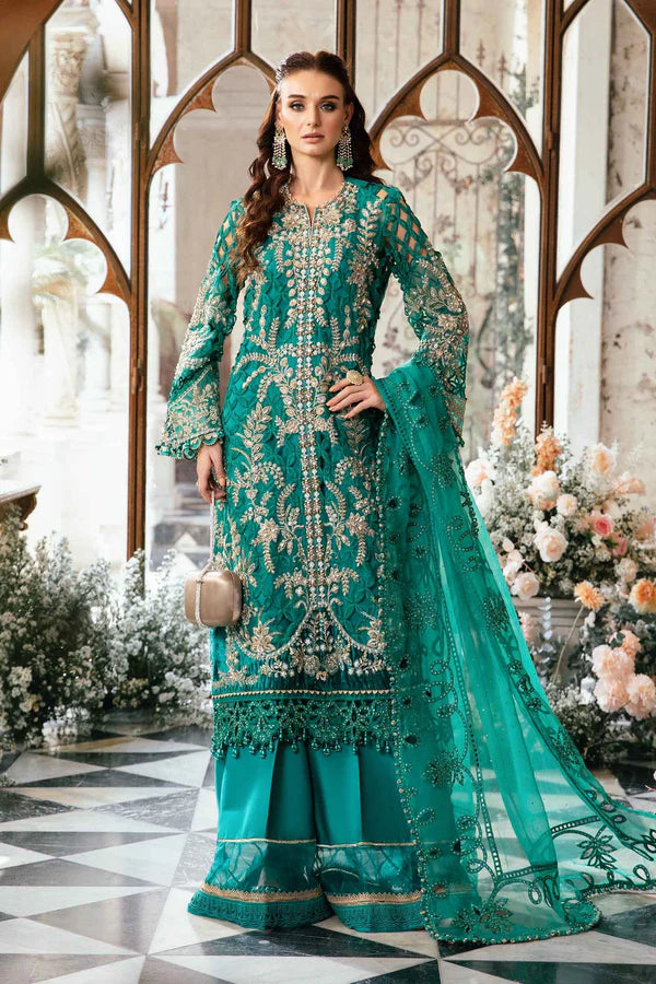 Maria B Sea Green Organza Formal Collection Replica