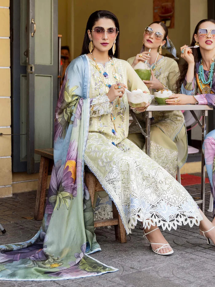 Mushq Pistachio Luxury Lawn Collection Replica