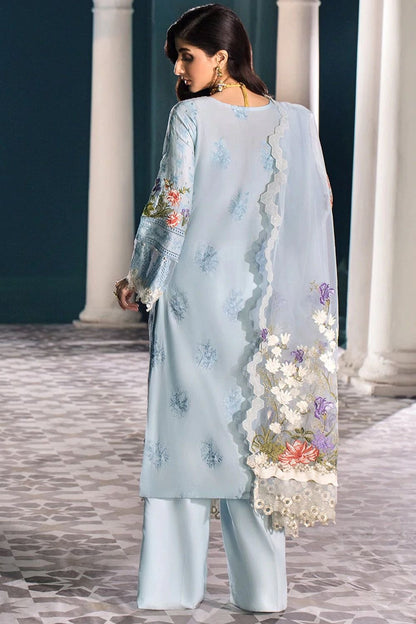 Elaf Sky Blue Luxury Lawn Collection Replica