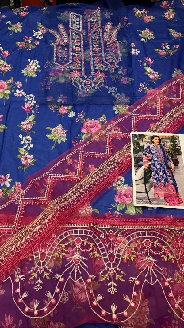 Mahnur Lawn Blue