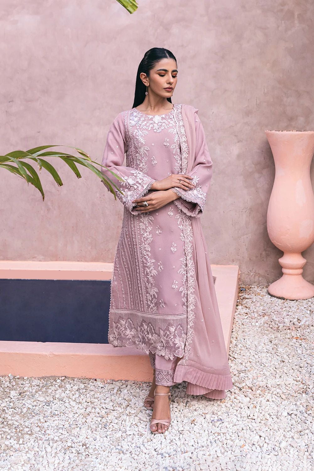 Azure Pink Chiffon Formal Collection Replica