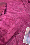 Qalamkar FP05D Dhanak Palachi Shawl (Magenta)