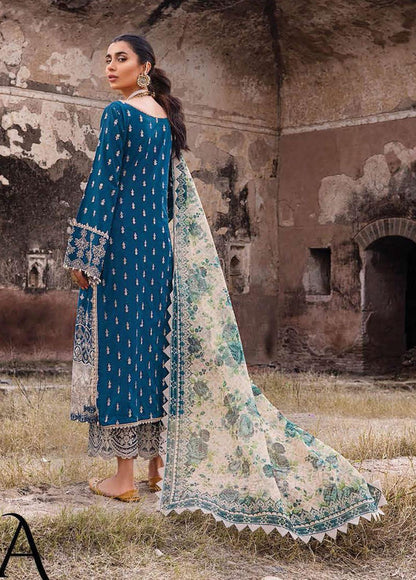 Zainab Chottani Blue Luxury Lawn Chikankari Collection Replica