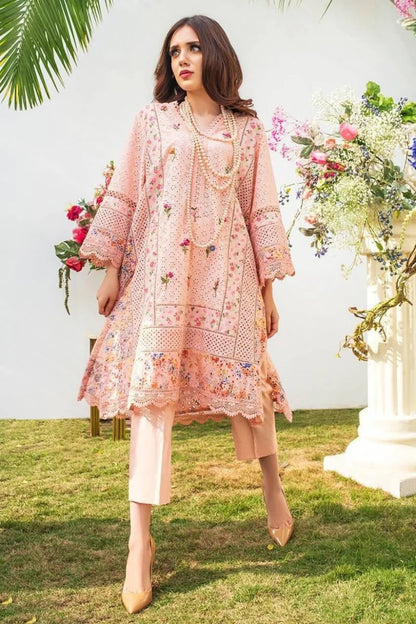 Farida Hasan Peach Luxury Lawn Collection Replica