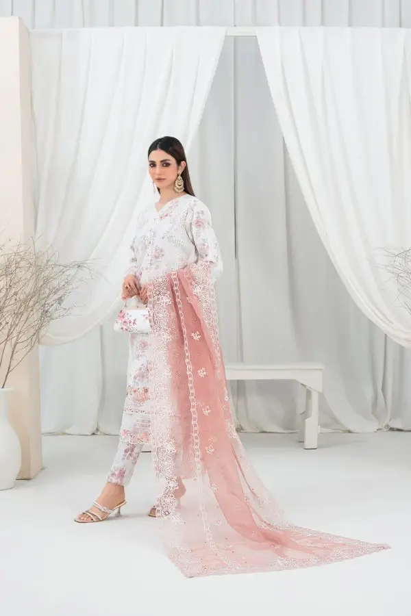 Tawakkal White Chiffon Formal Collection Replica
