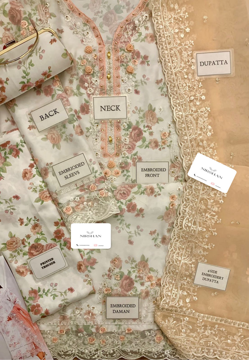 Tawakkal White Chiffon Formal Collection Replica