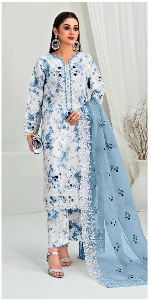 Tawakkal White Chiffon Formal Collection Replica