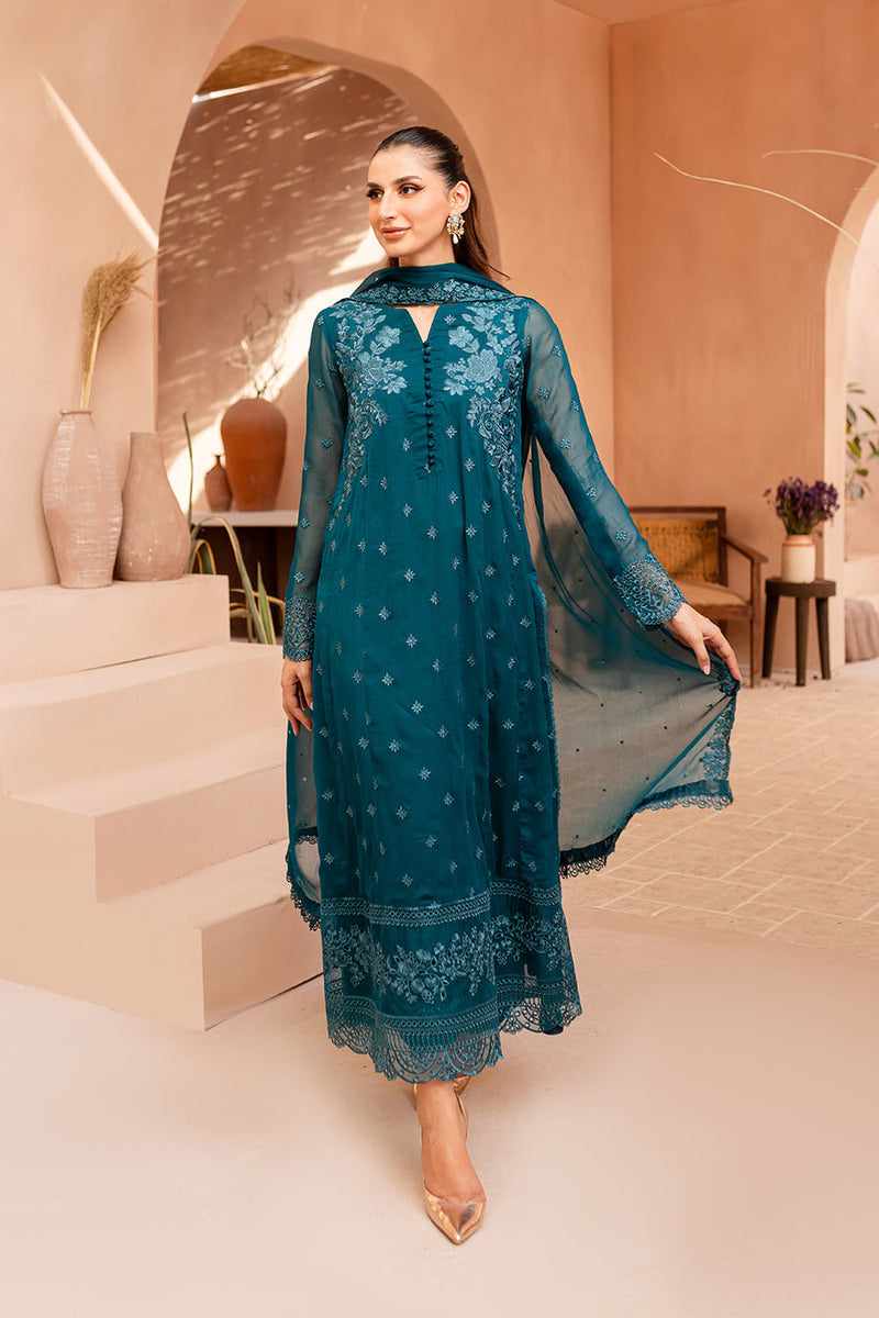 Azure Blue Chiffon Formal Collection Replica