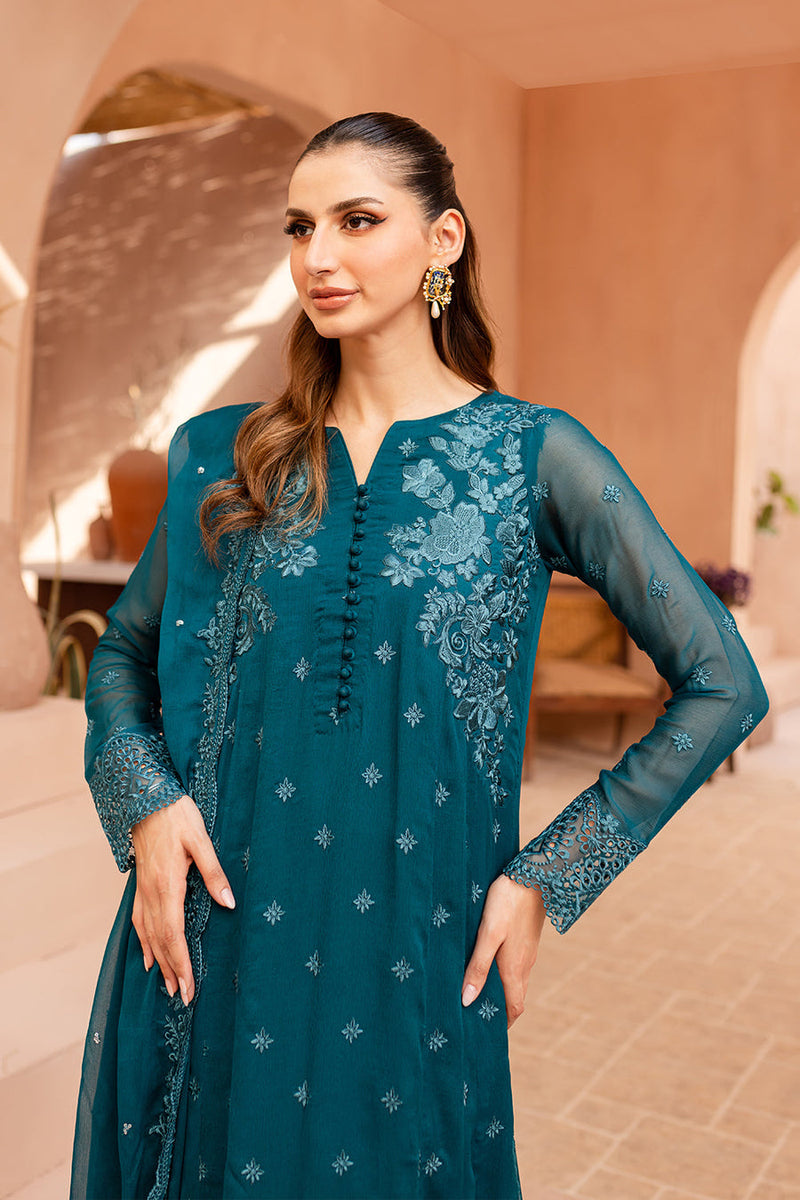 Azure Blue Chiffon Formal Collection Replica