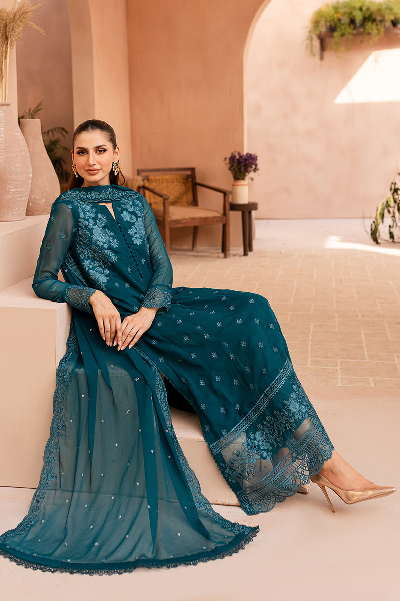 Azure Blue Chiffon Formal Collection Replica