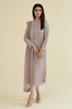 Baroque Pink Chiffon Formal Collection Replica