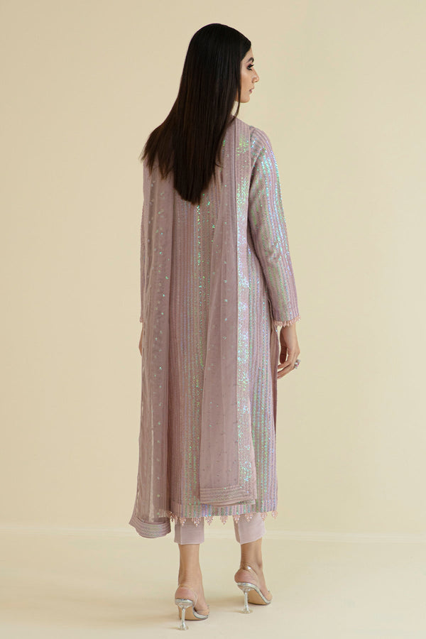 Baroque Pink Chiffon Formal Collection Replica