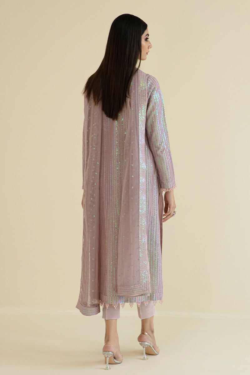 Baroque Pink Chiffon Formal Collection Replica