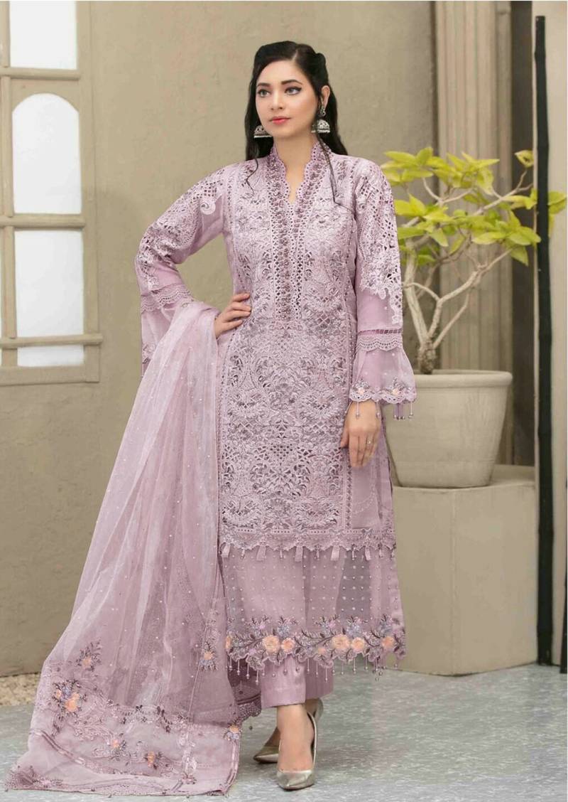 Maria B Pink Organza Formal Collection Replica