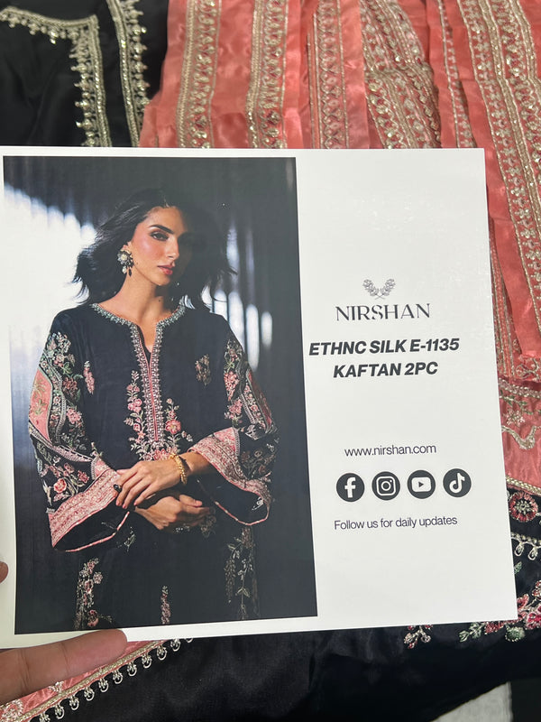 ETHNC SILK E-1135 KAFTAN 2PC