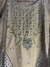 PASTEL GREEN CHIKANKARI KHADDAR