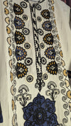 BEIGE AND BLACK EMBROIDERED KHADDAR
