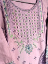 DUSTY PINK CHIKANKARI KHADDAR