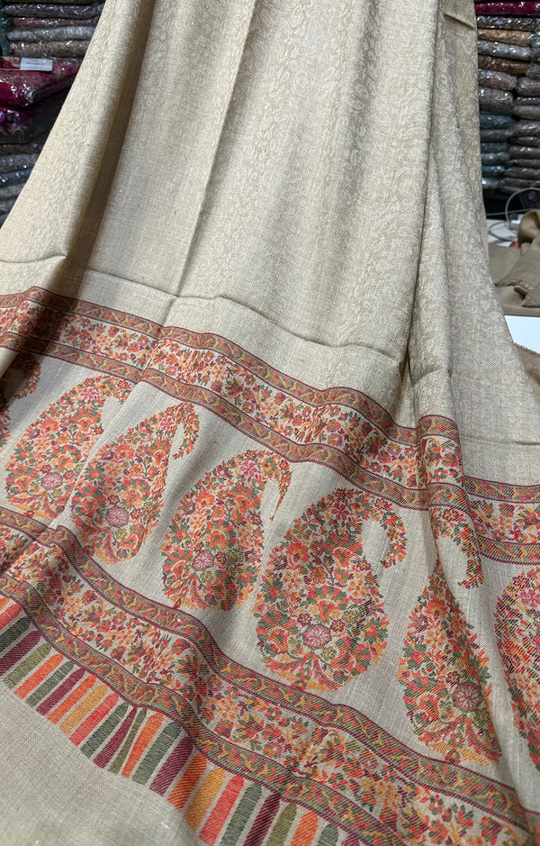 Pashmina Wool Suit – Skin (3 Piece)