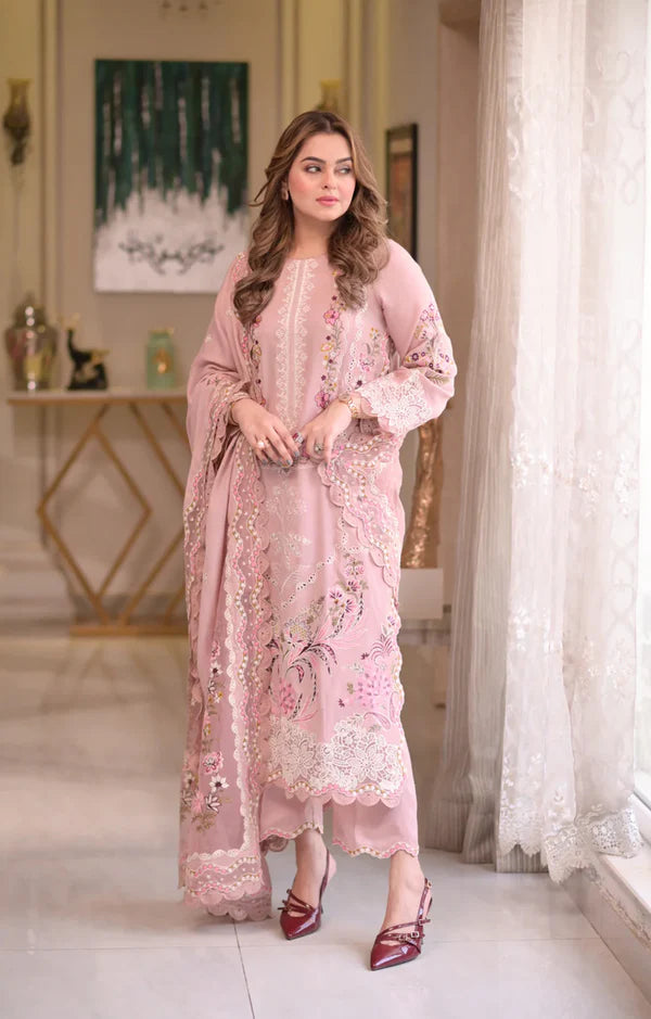 ANEELAS LAWN LUXE 10 (BLUSH PINK)