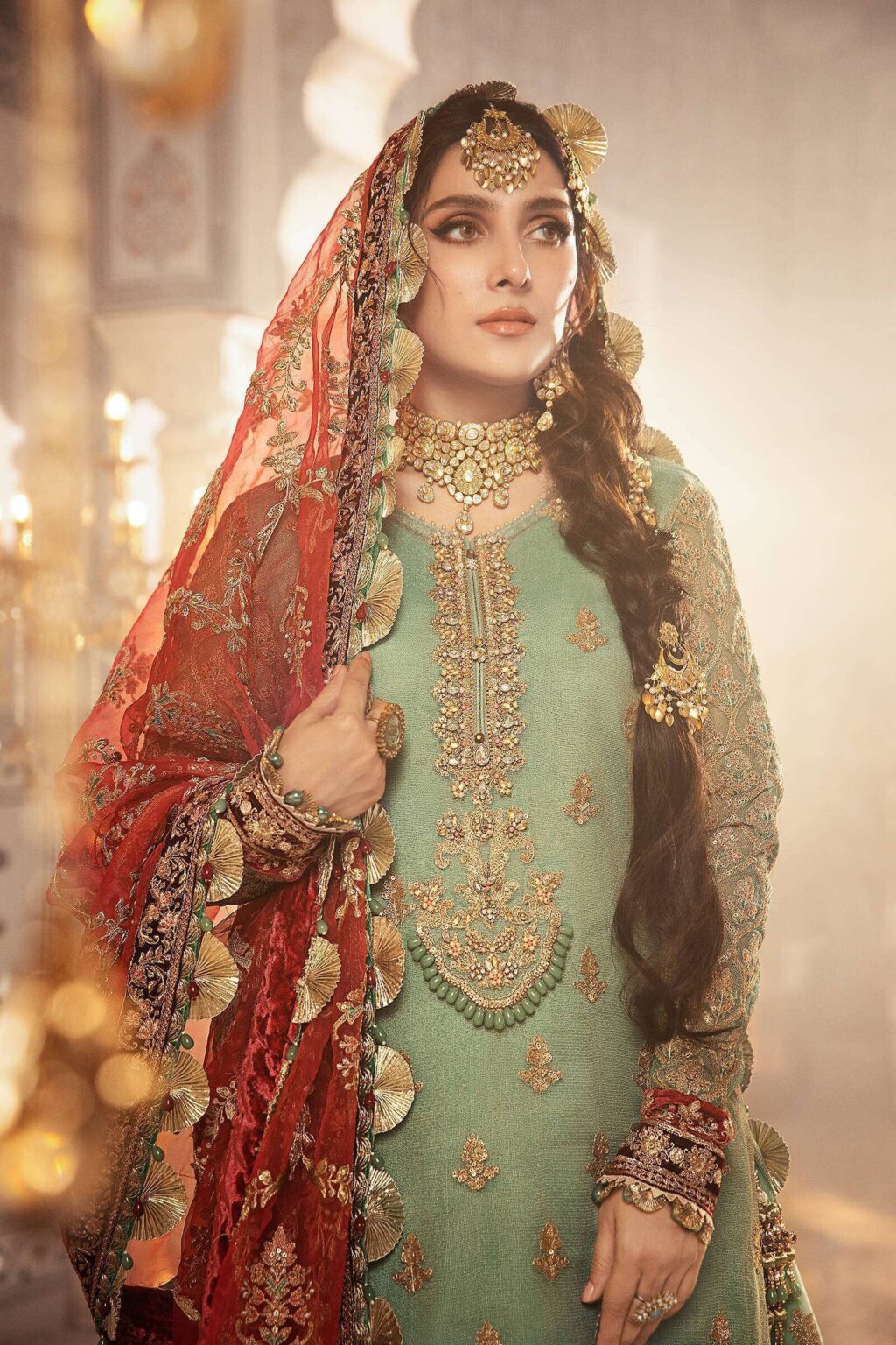 Maria B Pista Exclusive Maysori Gharara Bridal Collection Replica