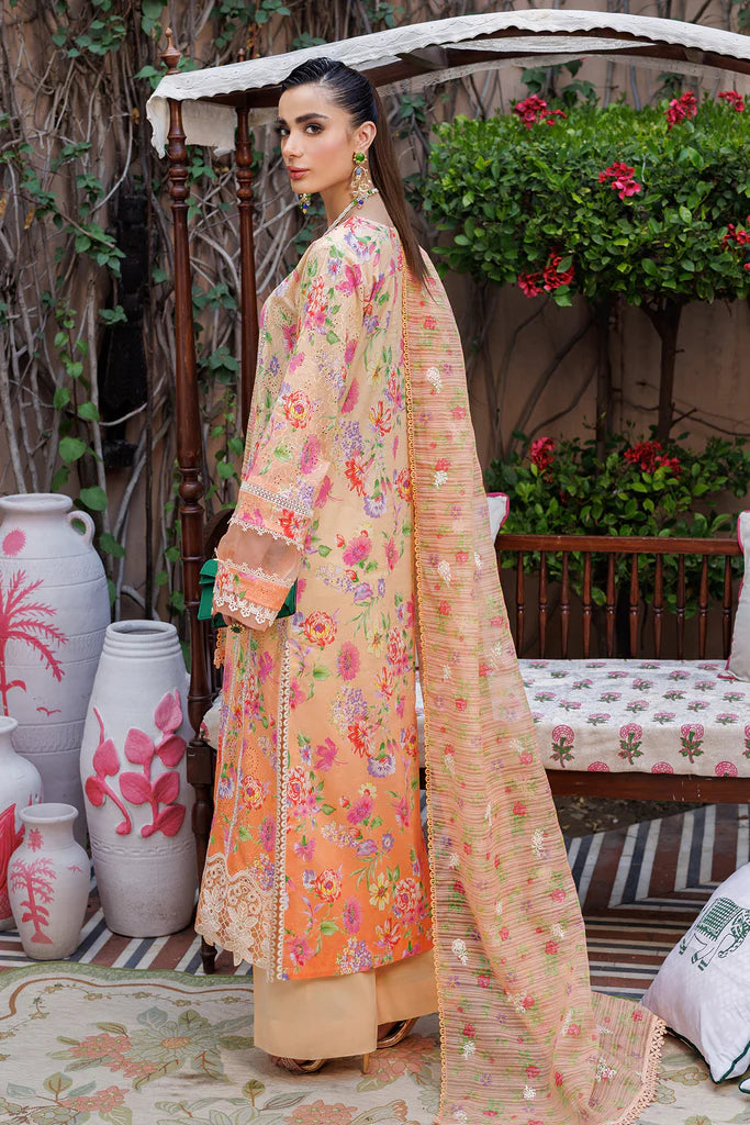 Rajbari Peach Printed Lawn Collection Replica