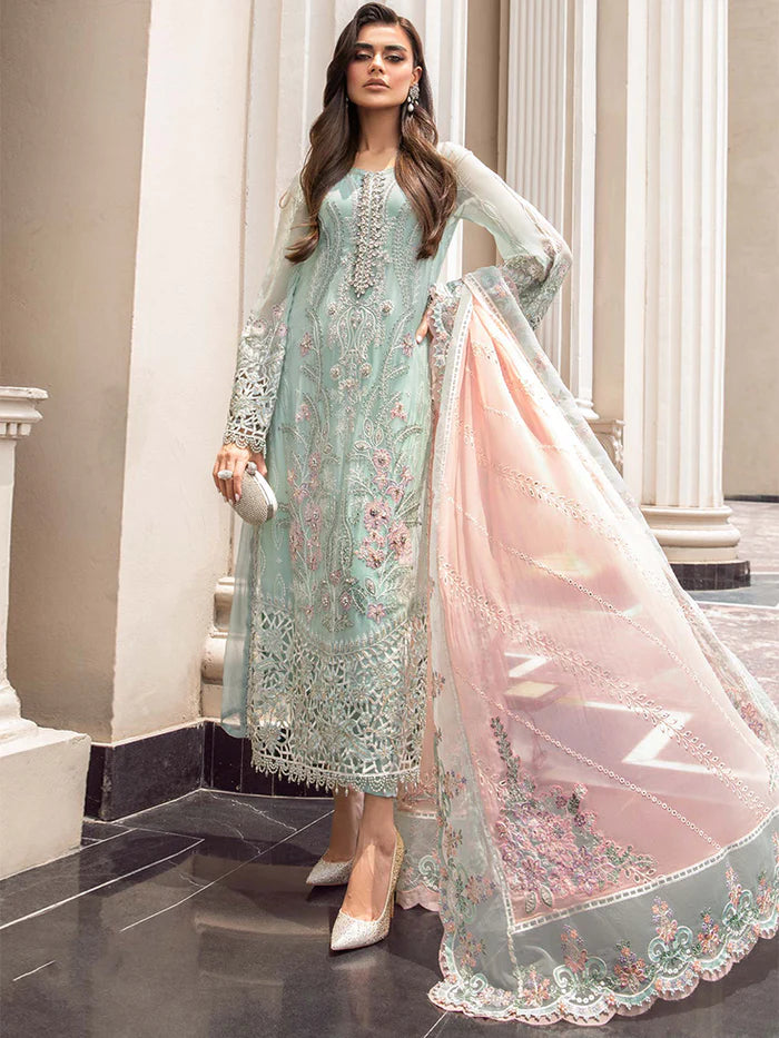 Maria B Seagreen Exclusive Formal Collection Chiffon Replica