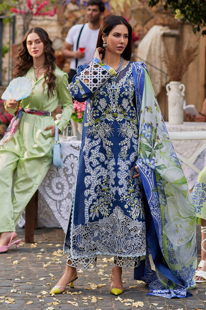 Mushq Modena Magic Blue Luxury Lawn Collection Replica