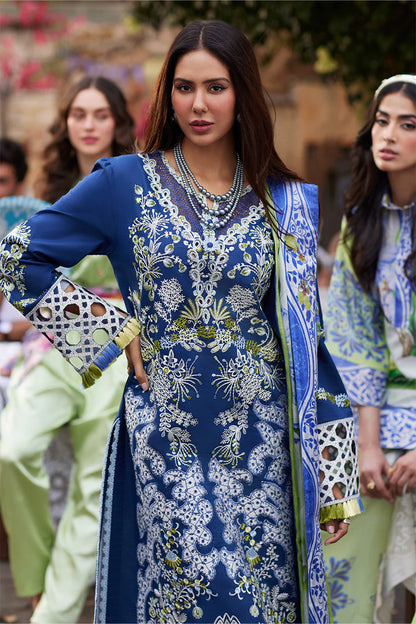 Mushq Modena Magic Blue Luxury Lawn Collection Replica