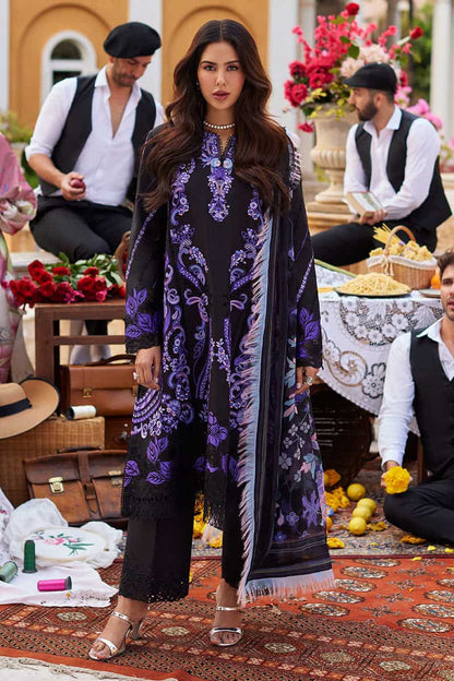 Mushq Purple Lawn Collection Replica