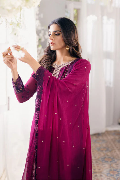 Azure Maroon Chiffon Collection Replica