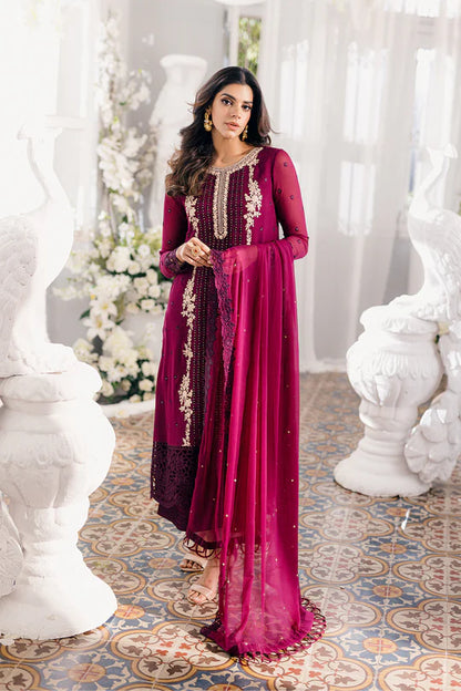 Azure Maroon Chiffon Collection Replica